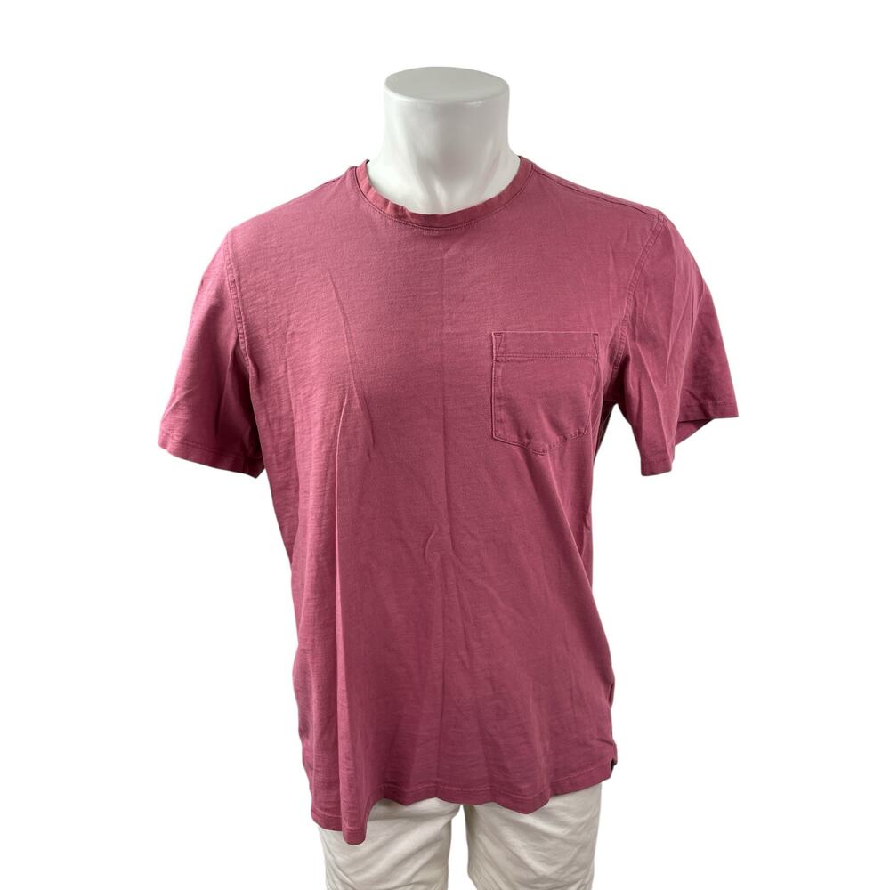 Even Tide Men's Pink Short Sleeve Crew Neck Pocket T Shirt Tee Top Size L Tall